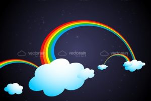 Rainbow in cloud